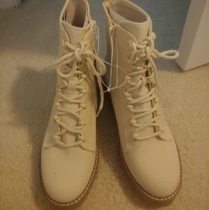 White Combat Boots